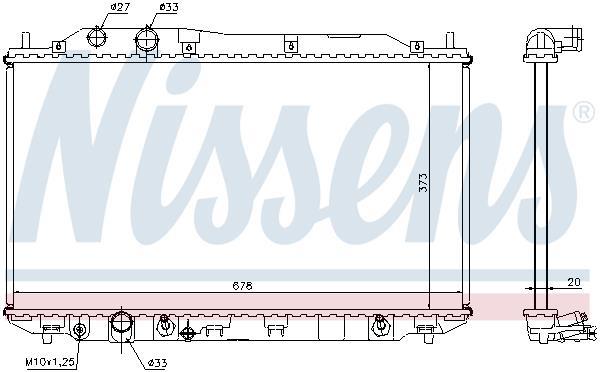 Radiateur moteur (Radiateur de refroidissement) NISSENS 68141