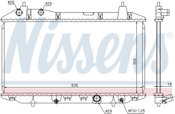 Radiador motor NISSENS 68147