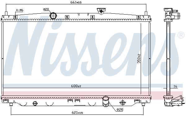 Radiateur moteur (Radiateur de refroidissement) NISSENS 68148