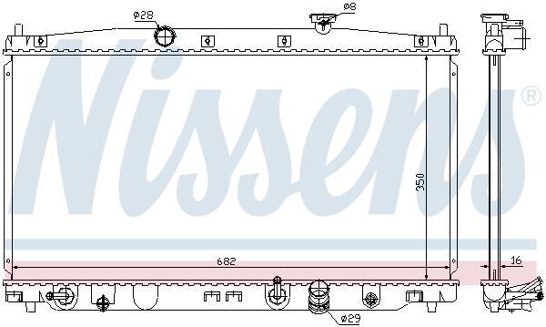 Radiateur moteur (Radiateur de refroidissement) NISSENS 68149