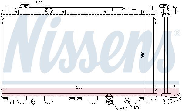 Radiateur moteur (Radiateur de refroidissement) NISSENS 68150
