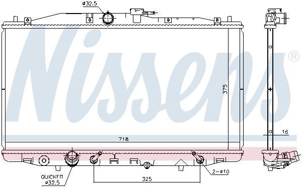 Radiateur moteur (Radiateur de refroidissement) NISSENS 68152