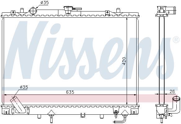 Radiateur moteur (Radiateur de refroidissement) NISSENS 68154