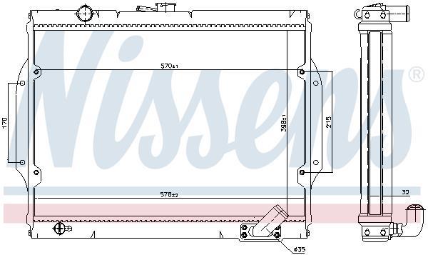 Radiateur moteur (Radiateur de refroidissement) NISSENS 68156