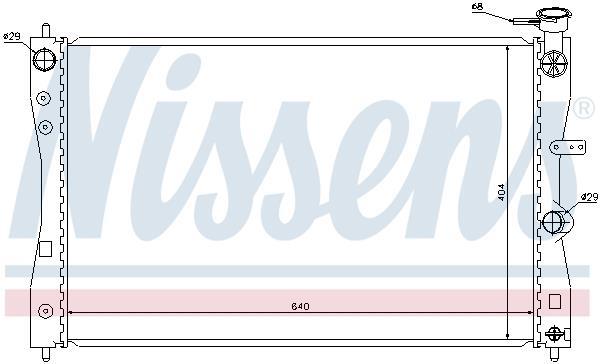 Radiateur moteur (Radiateur de refroidissement) NISSENS ref. 68183