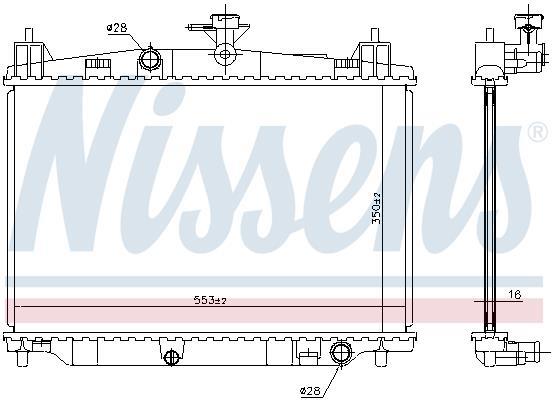 Radiador motor NISSENS 68504