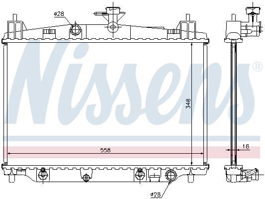 Radiateur moteur (Radiateur de refroidissement) NISSENS 68505