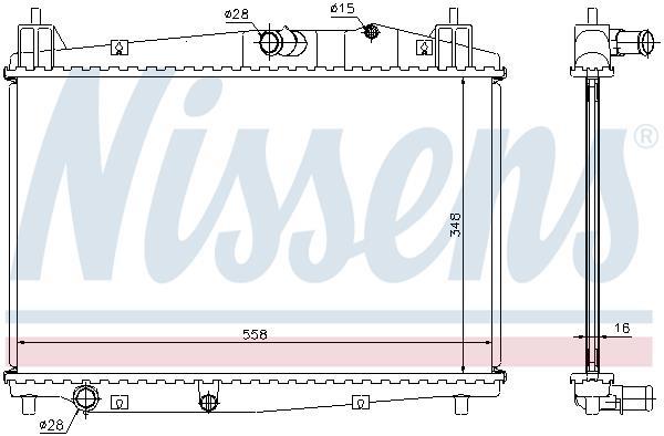 Radiateur moteur (Radiateur de refroidissement) NISSENS 68506