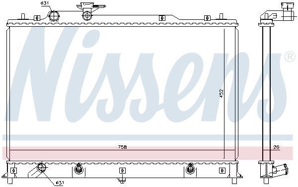 Radiateur moteur (Radiateur de refroidissement) NISSENS 68524
