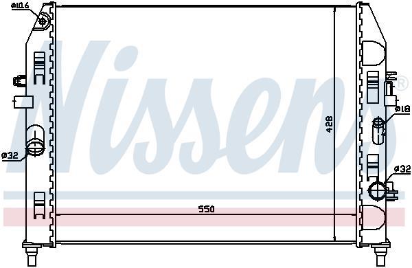 Radiateur moteur (Radiateur de refroidissement) NISSENS 68527