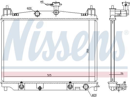 Radiateur moteur (Radiateur de refroidissement) NISSENS ref. 68538