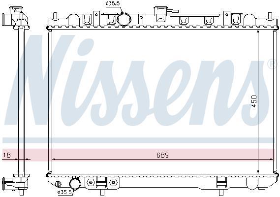 Radiador motor NISSENS 68704