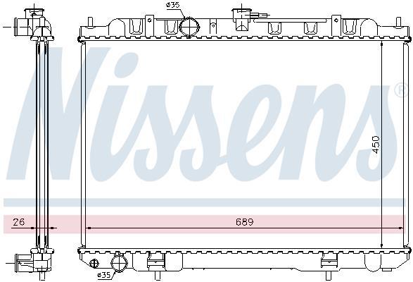Radiateur moteur (Radiateur de refroidissement) NISSENS 68705A