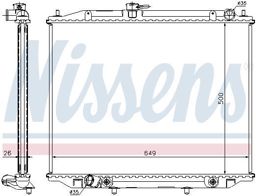 Radiateur moteur (Radiateur de refroidissement) NISSENS 68707A