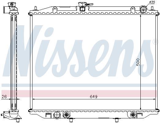 Radiateur moteur (Radiateur de refroidissement) NISSENS 68709A