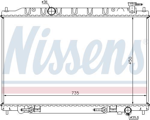 Radiador motor NISSENS 68712