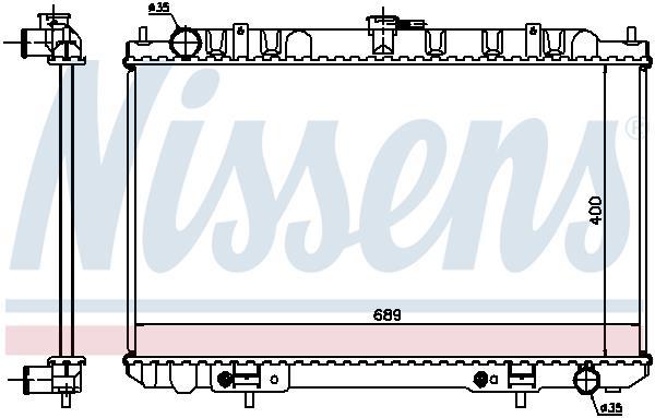 Radiateur moteur (Radiateur de refroidissement) NISSENS 68713