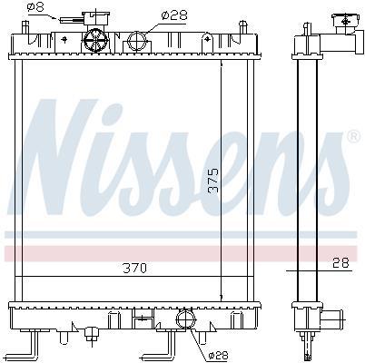 Radiateur moteur (Radiateur de refroidissement) NISSENS 687141