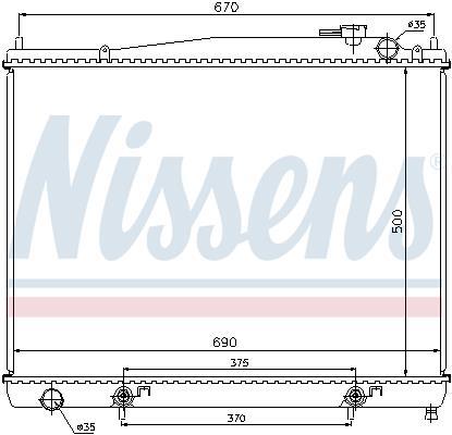 Radiateur moteur (Radiateur de refroidissement) NISSENS 68715