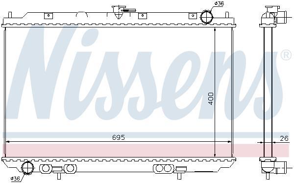 Radiateur moteur (Radiateur de refroidissement) NISSENS 68723