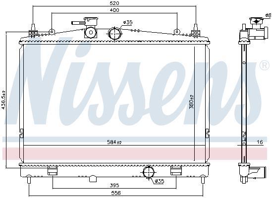 Radiador motor NISSENS 68735