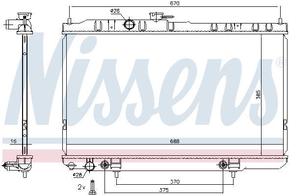 Radiateur moteur (Radiateur de refroidissement) NISSENS 68736