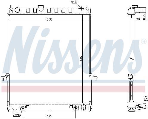 Radiateur moteur (Radiateur de refroidissement) NISSENS 68738