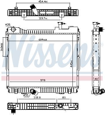 Radiateur moteur (Radiateur de refroidissement) NISSENS 68742