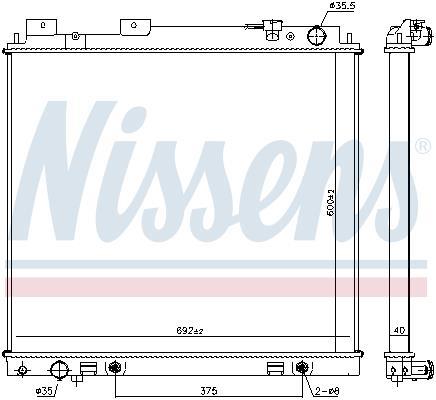 Radiador motor NISSENS 68744