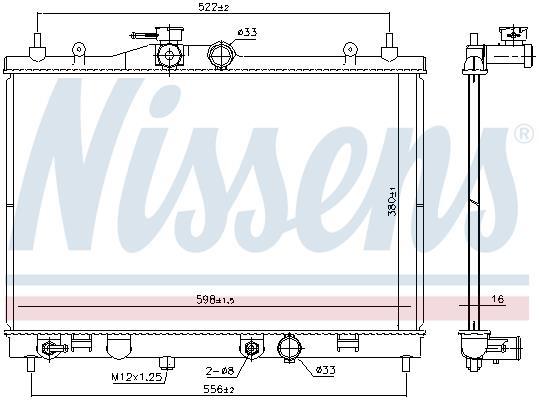 Radiateur moteur (Radiateur de refroidissement) NISSENS 68763
