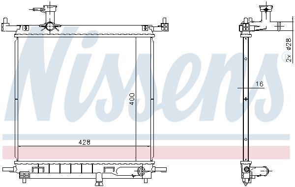 Radiador motor NISSENS 68770
