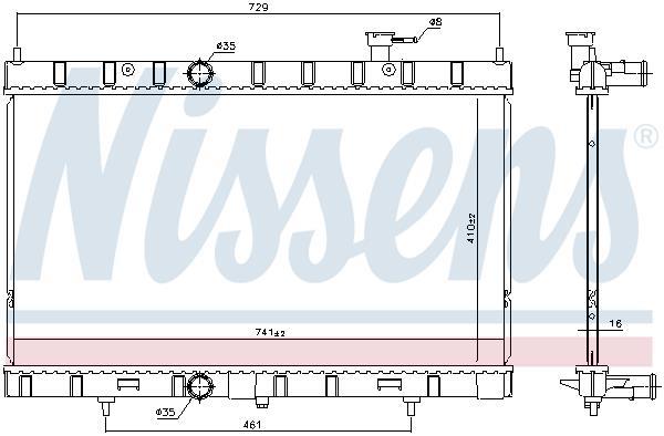 Radiateur moteur (Radiateur de refroidissement) NISSENS 68789