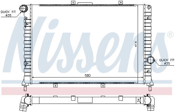 Radiateur moteur (Radiateur de refroidissement) NISSENS ref. 68804