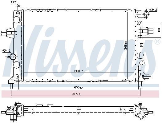 Radiateur moteur (Radiateur de refroidissement) NISSENS ref. 690890