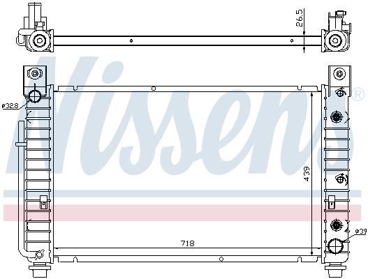 Radiateur moteur (Radiateur de refroidissement) NISSENS ref. 69092
