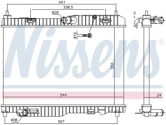 Radiateur moteur (Radiateur de refroidissement) NISSENS ref. 691847