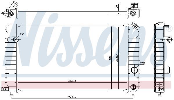 Radiateur moteur (Radiateur de refroidissement) NISSENS ref. 691953