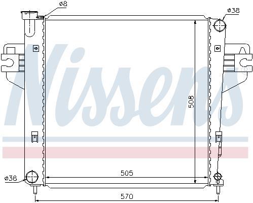 Radiateur moteur (Radiateur de refroidissement) NISSENS 69212
