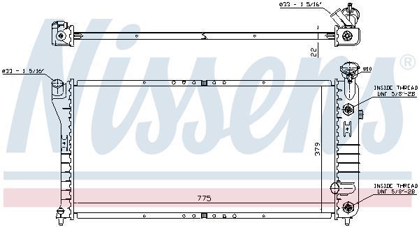 Radiateur moteur (Radiateur de refroidissement) NISSENS ref. 69215