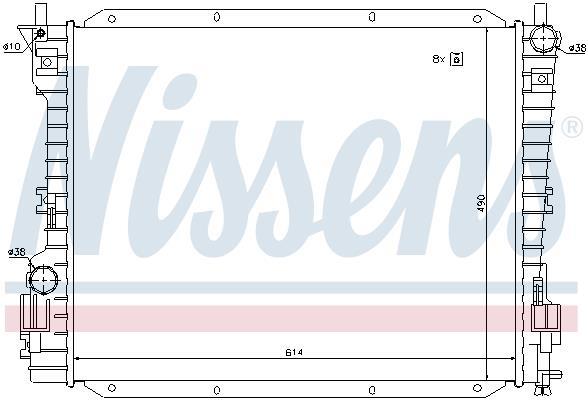Radiateur moteur (Radiateur de refroidissement) NISSENS 69222