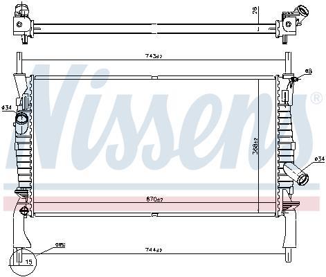 Radiateur moteur (Radiateur de refroidissement) NISSENS 69225
