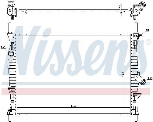 Radiador motor NISSENS 69240