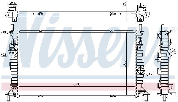 Radiador motor NISSENS 69242