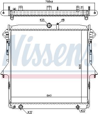 Radiateur moteur (Radiateur de refroidissement) NISSENS 69245