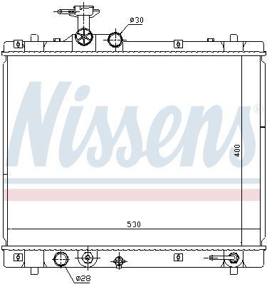 Radiateur moteur (Radiateur de refroidissement) NISSENS 69402