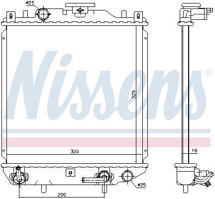 Radiateur moteur (Radiateur de refroidissement) NISSENS 69405
