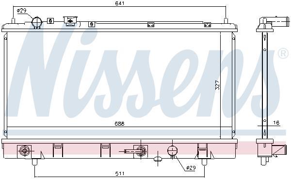 Radiateur moteur (Radiateur de refroidissement) NISSENS 69463