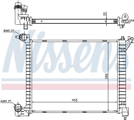 Radiador motor NISSENS 69704A