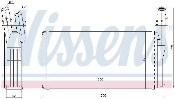 Radiador de aquecimento NISSENS ref. 70016