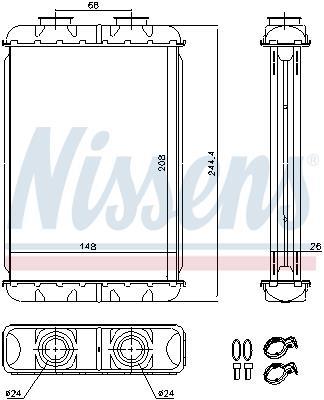 Radiateur de chauffage NISSENS ref. 70019